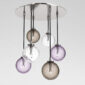Venini Balloton Pendant Light Cluster Indigo and Grey Mood