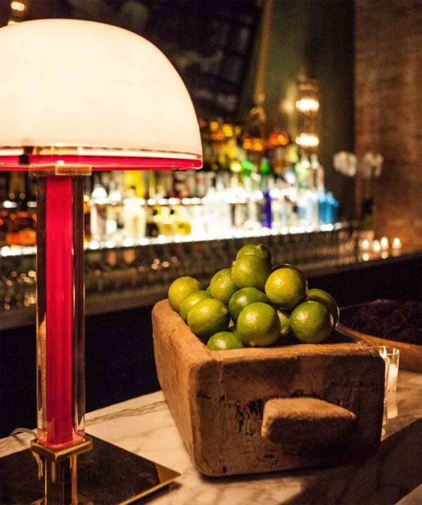 Venini Belboi Table Lamp on a bar