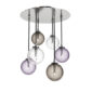 Venini Balloton Pendant Light Cluster Indigo and Grey