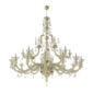 Venini Diamantei 12-Light Chandelier Gold Leaf Crystal