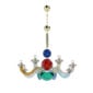 Venini Gio Ponti 8-Light Chandelier Multicolor