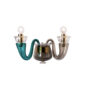Venini Gio Ponti 2-Light Wall Sconce Grey and Green