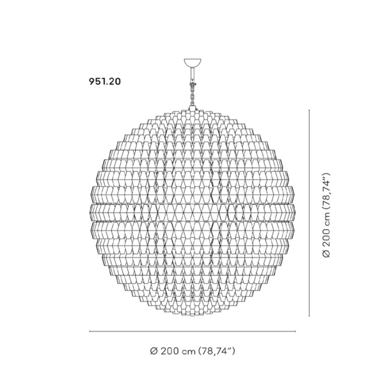 Venini Poliedri Sfera Chandelier Large Scale