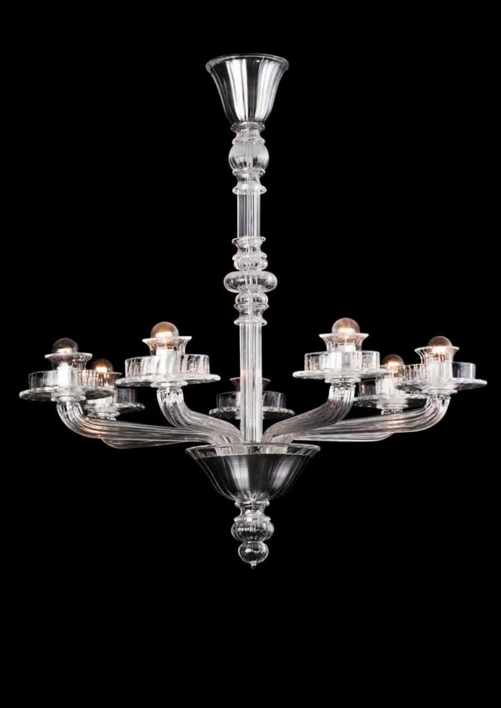 Venini Porpora 7-Light Chandelier Mood