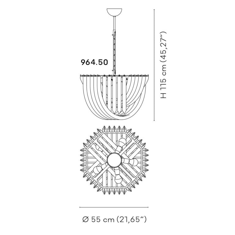 Venini Triedri Chandelier Small Scale
