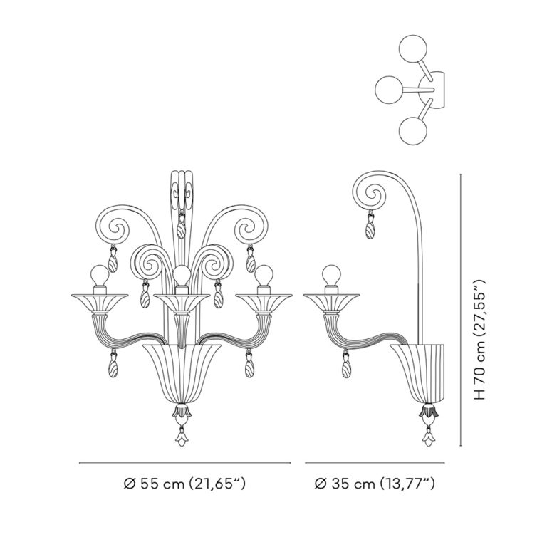 Venini Vittoriale Wall Sconce Scale Venini Vittoriale Wall Sconce Scale