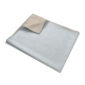 Masserano Biella Whipstitch Baby Blanket - Light Blue with Taupe Interior