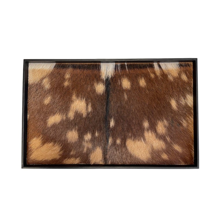Michaël Verheyden Caro Double Tray in Black Leather with Goat Hide Mood B Michaël Verheyden Caro Double Tray in Black Leather with Goat Hide Mood B