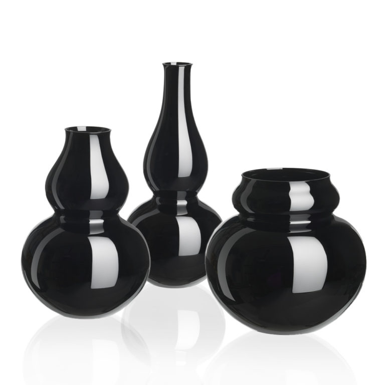 Lobmeyr Calabash Flower Vases Black Parent Lobmeyr Calabash Flower Vases Black Parent