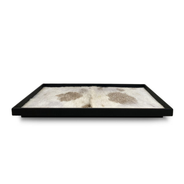 Michaël Verheyden Caro Double Tray in Black Leather with Goat Hide Michaël Verheyden Caro Double Tray in Black Leather with Goat Hide