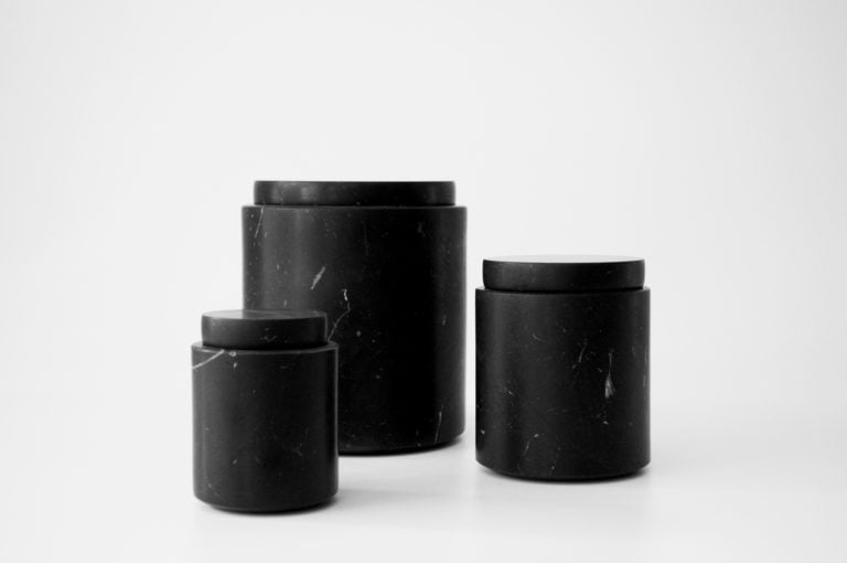 Michaël Verheyden Containers in Nero Marquina Marble Mood
