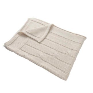 Masserano Tricot Braids Baby Blanket Ivory Masserano Tricot Braids Baby Blanket Ivory