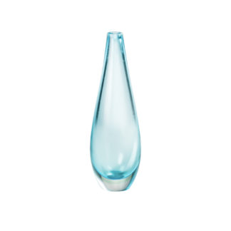 Venini Incisi Curved Vase Acqua