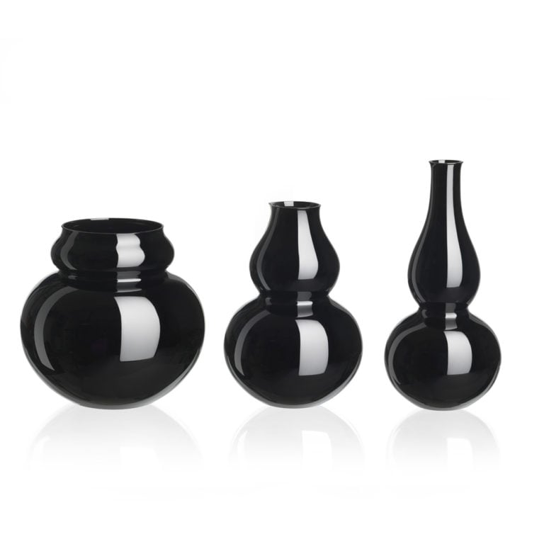 Lobmeyr Calabash Flower Vases Black Mood Lobmeyr Calabash Flower Vases Black Mood