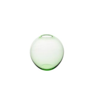 Lobmeyr Small Fish Bowl Vase in Light Green | Kneen & Co