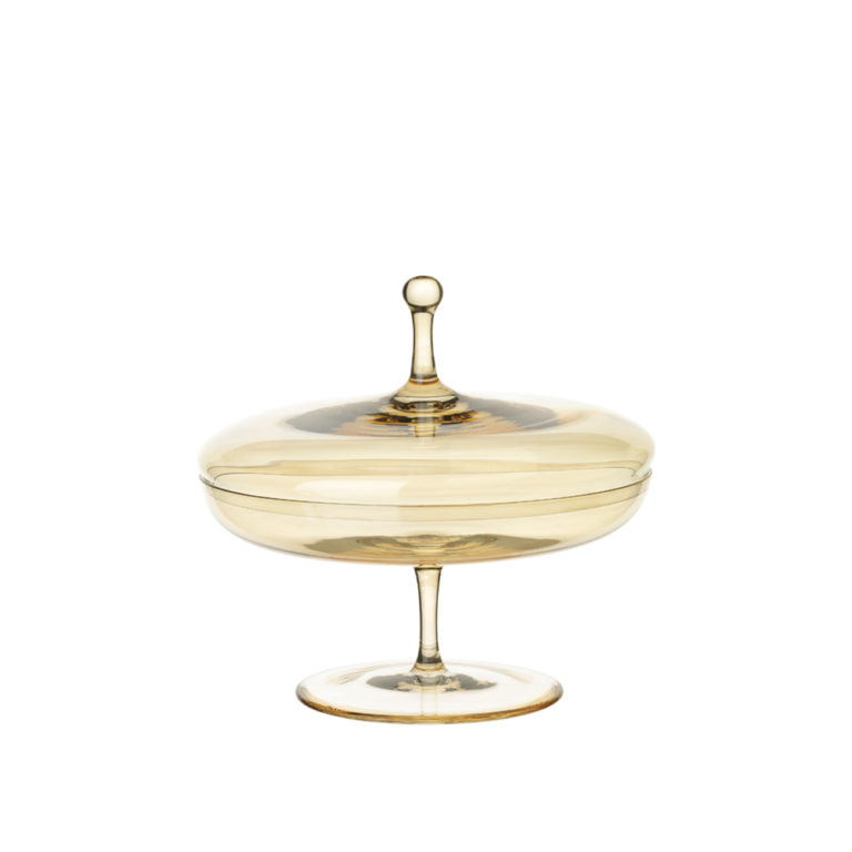 Lobmeyr Crystal Candy Dish Flat Gold Lustre