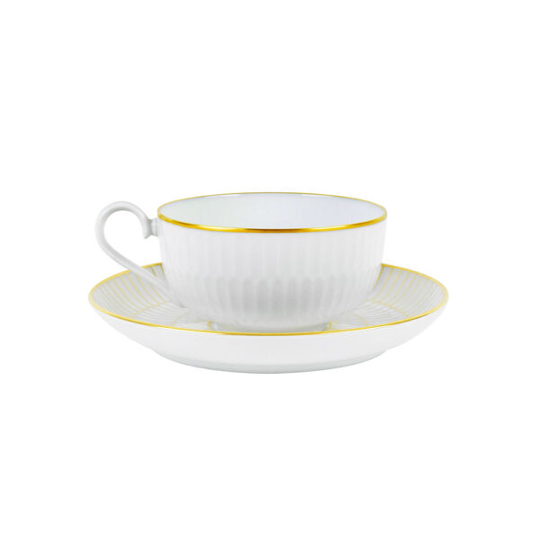 Nymphenburg Orion Honeycomb Gold Tea Cup and Saucer