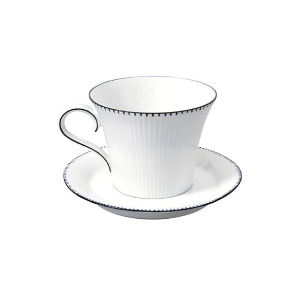 Nymphenburg Adonis Black Rimmed Coffee Cup and Saucer Nymphenburg Adonis Black Rimmed Coffee Cup and Saucer