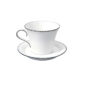 Nymphenburg Adonis Black Rimmed Coffee Cup and Saucer