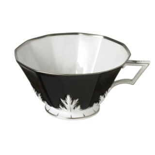 Nymphenburg Black Platinum Pearl Tea Cup