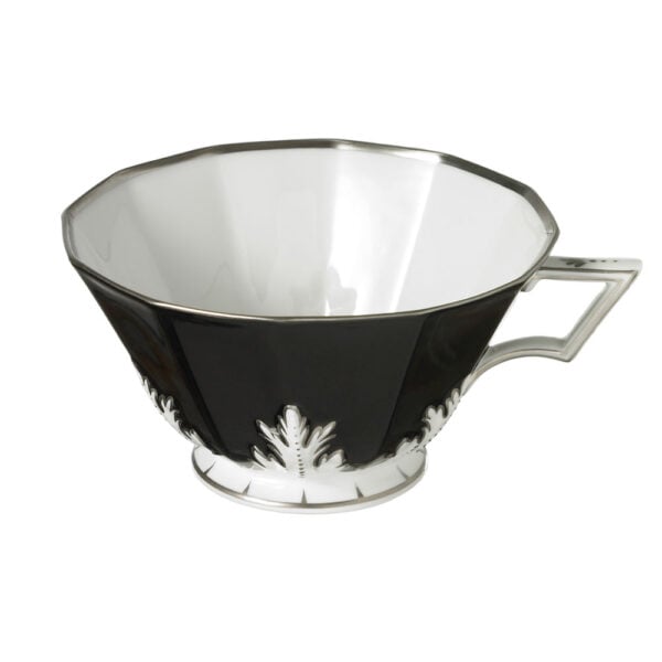 Nymphenburg Black Platinum Pearl Tea Cup