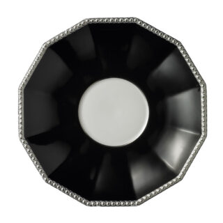 Nymphenburg Black Platinum Pearl Tea Saucer