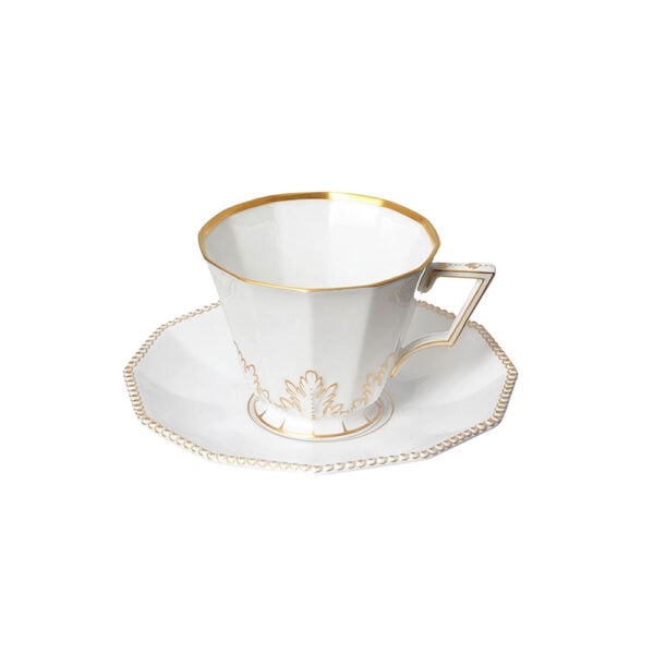 Nymphenburg Gold Pearl Coffee Cup and Saucer Nymphenburg Gold Pearl Coffee Cup and Saucer