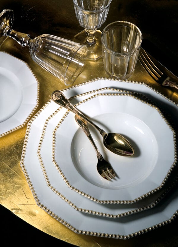 Nymphenburg Gold Pearl Coffee Cup and Saucer Nymphenburg Gold Pearl Dinnerware lifestyle