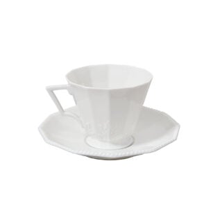 Nymphenburg Symphony White Pearl Coffee Saucer