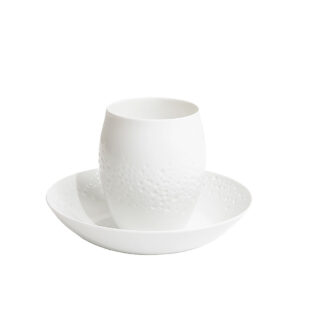 Nymphenburg White Coral Beaker And Saucer | Kneen & Co