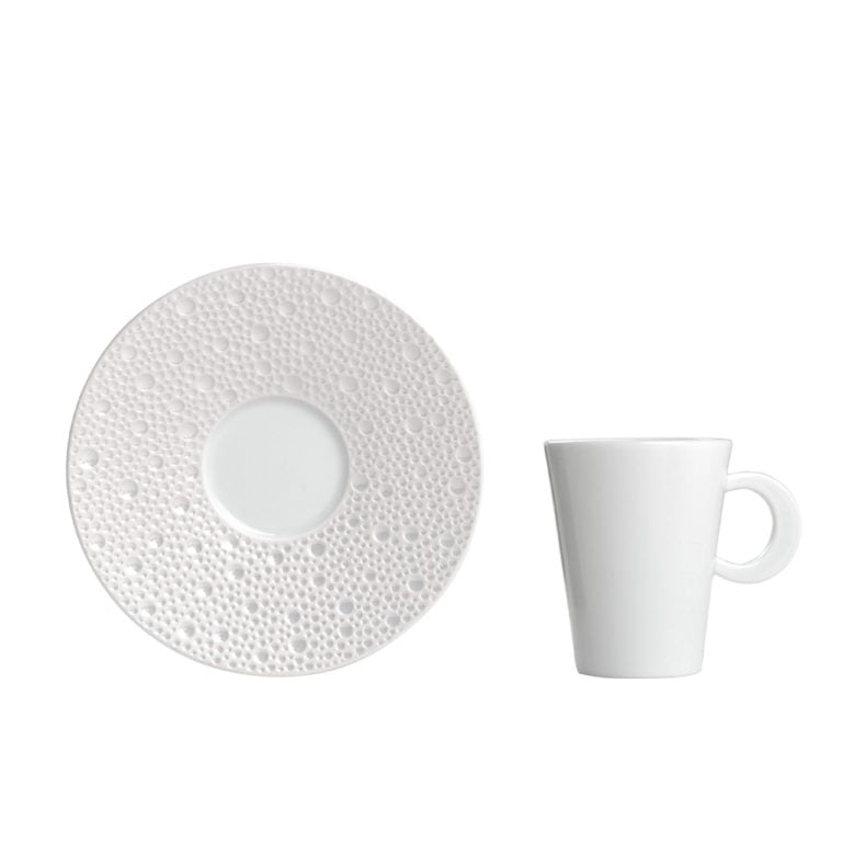 Bernardaud Ecume Perle AD Coffee Cup and Saucer