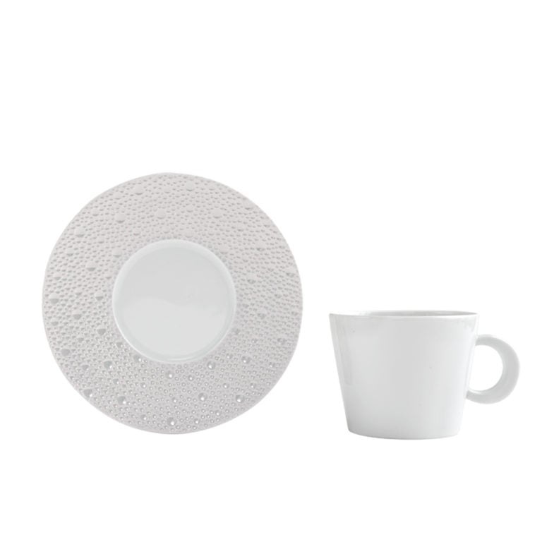 Bernardaud Ecume Perle Tea Cup and Saucer