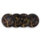Bernardaud Aux Oiseaux Ebony Set of 4 Coupe Salad Plates
