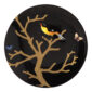 Bernardaud Aux Oiseaux Ebony Set of 4 Coupe Salad Plates Mood
