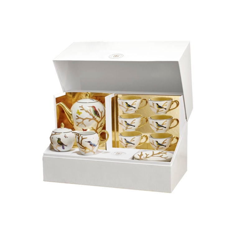 Bernardaud Aux Oiseaux Tea Gift Case