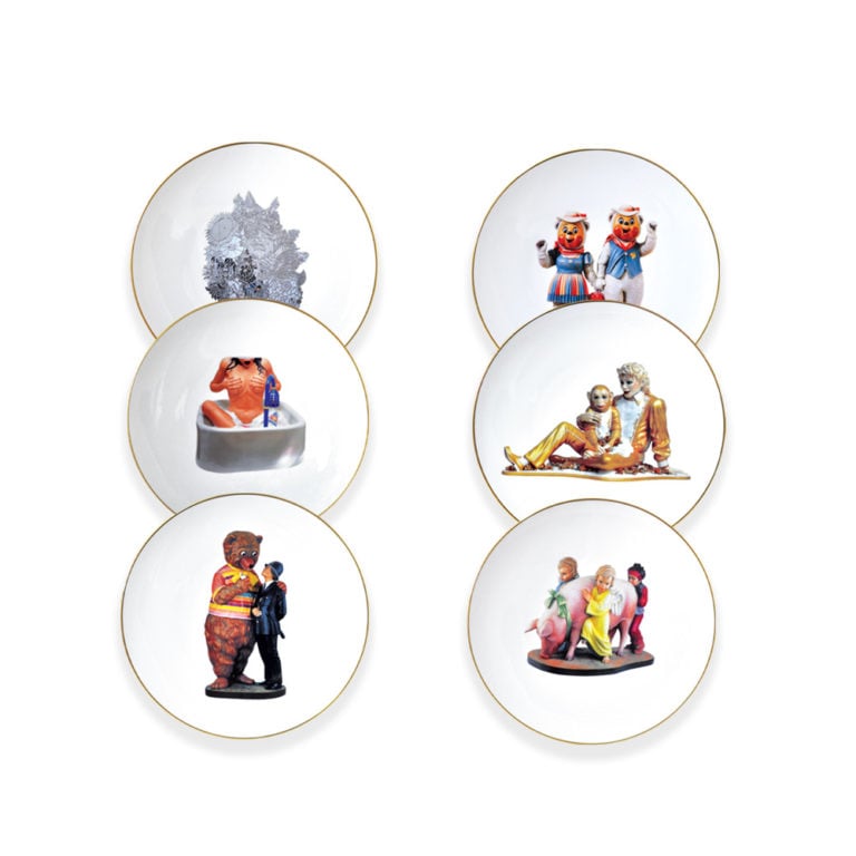 Bernardaud Jeff Koons Banality Series Set of 6 Assorted Bread and Butter Plates