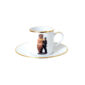 Bernardaud Jeff Koons Banality Series Set of 6 Assorted After Dinner Coffee Cups and Saucers