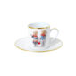 Bernardaud Jeff Koons Banality Series Set of 6 Assorted After Dinner Coffee Cups and Saucers