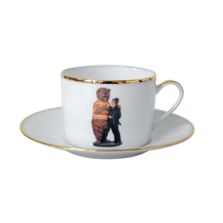 Bernardaud Jeff Koons Banality Series Set of 6 Assorted Tea Cups and Saucers