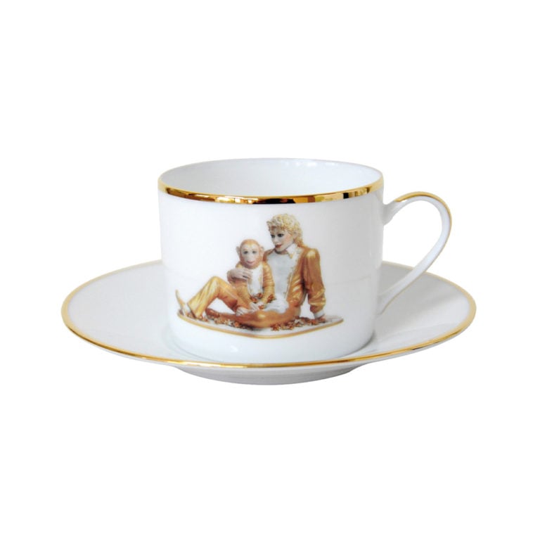 Bernardaud Jeff Koons Banality Series Set of 6 Assorted Tea Cups and Saucers