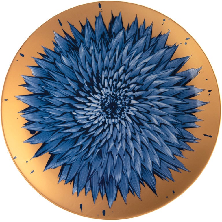 Bernardaud In Bloom Gold Large Coupe Plate Bernardaud In Bloom Gold Large Coupe Plate