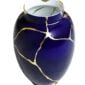 Bernardaud Kintsugi Large Vase Cobalt Blue Mood