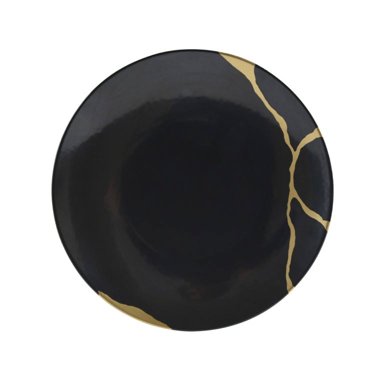 Bernardaud Kintsugi Coal Black Salad Plate