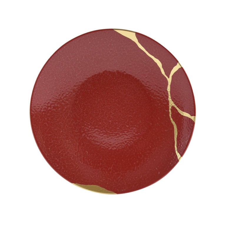 Bernardaud Kintsugi Emperor Red Salad Plate
