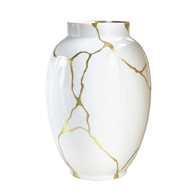 Bernardaud Kintsugi Large Vase White Bernardaud Kintsugi Large Vase White