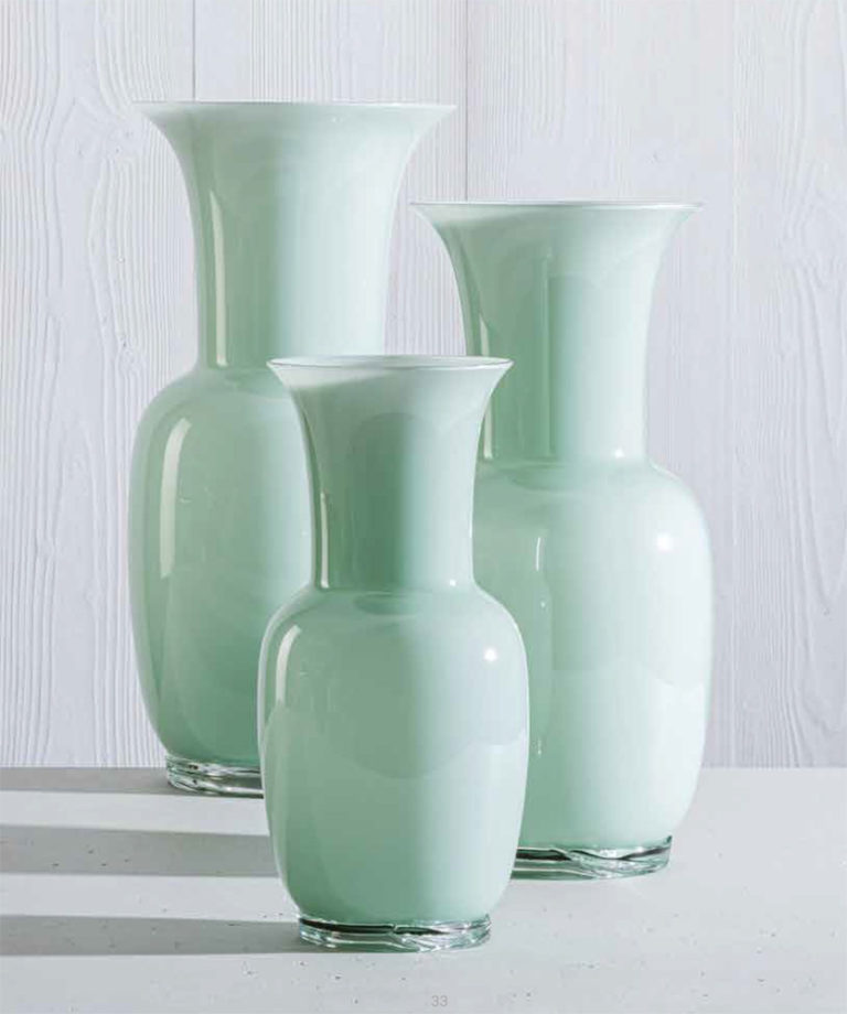 Venini Opalino Vases Rio Green | Available at Kneen & Co