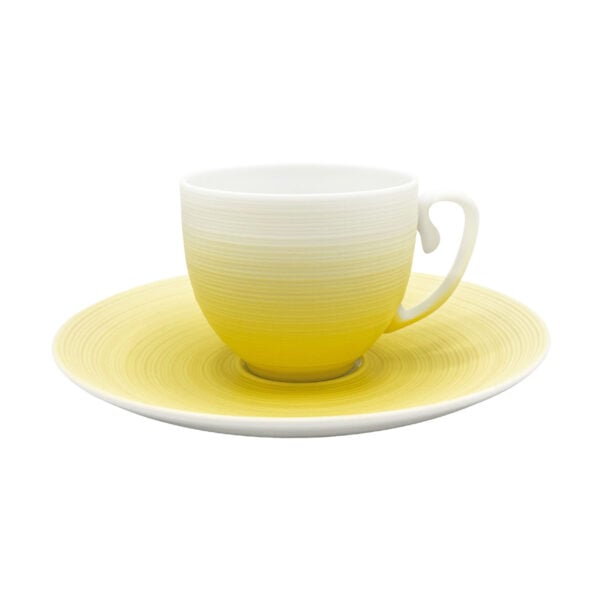JL-COQUET-MIMOSA-Tasse-&-Soucoupe-cafe-hemisphere-jaune-mimosa-1200x1200-100KB JL Coquet Hemisphere Mimosa Coffee Cup and Saucer | Kneen & Co