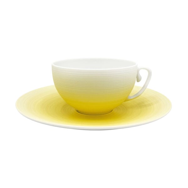 JL-COQUET-MIMOSA-Tasse-&-Soucoupe-the-hemisphere-jaune-mimosa-1200x1200-100KB JL Coquet Hemisphere Mimosa Tea Cup and Saucer | Kneen & Co