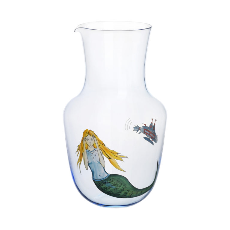 Lobmeyr High Seas Water Pitcher Light Blue - Angry Mermaid Lobmeyr High Seas Water Pitcher Light Blue - Angry Mermaid