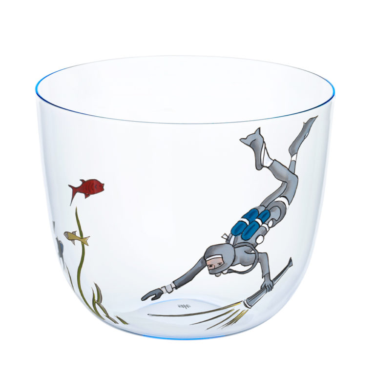Lobmeyr High Seas Water Tumbler Light Blue - Deep Sea Diver Lobmeyr High Seas Water Tumbler Light Blue - Deep Sea Diver